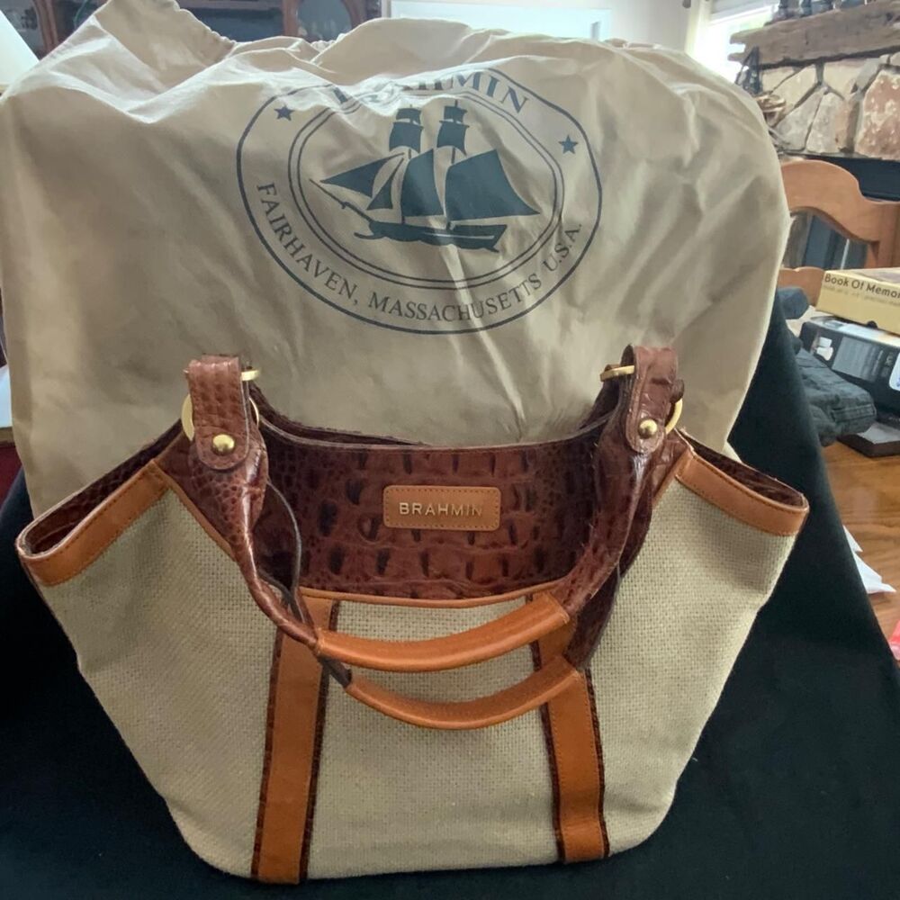 Brahmin Women's Tan and Brown Bag